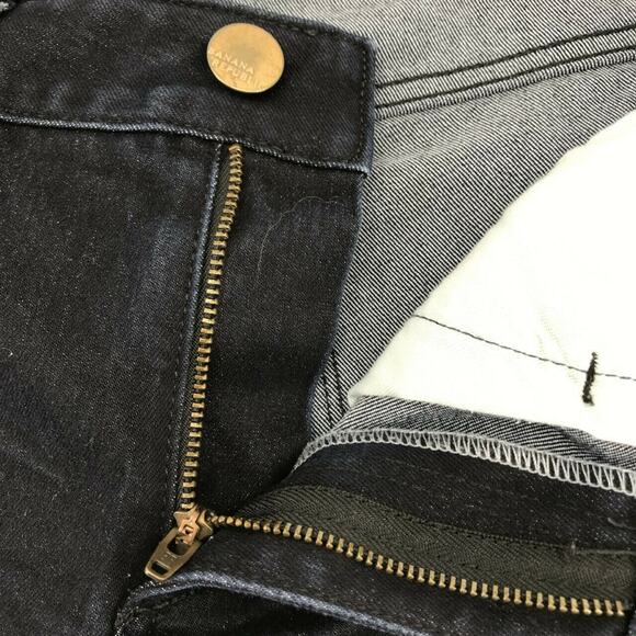 Banana Republic Women's Flare Fit Jeans Size 26 Dark Wash Stretch Mid Rise Zip - Picture 4 of 7